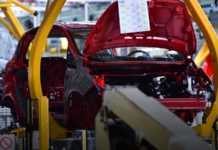 car on assembly line
