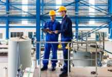 manufacturing, plant, hard hats, workers
