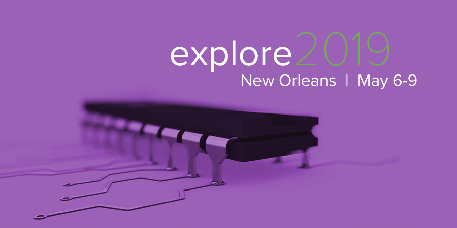microchip, purple, industry 4.0, IoT, Machine Learning, QAD Explore, data lake, augmented reality, embedded advanced technology, explore 2019