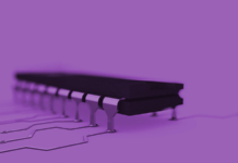 microchip, purple, Industry 4.0, IoT, machine learning, data lake, augmented reality, embedded advanced technology, QAD Explore, explore 2019