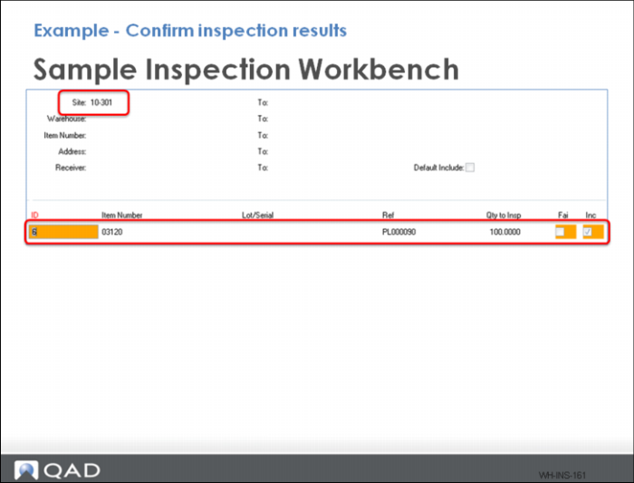 Inspection