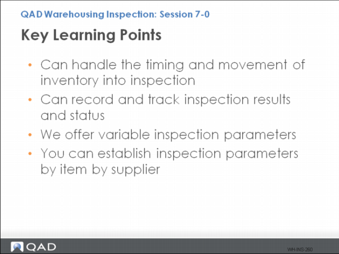Inspection