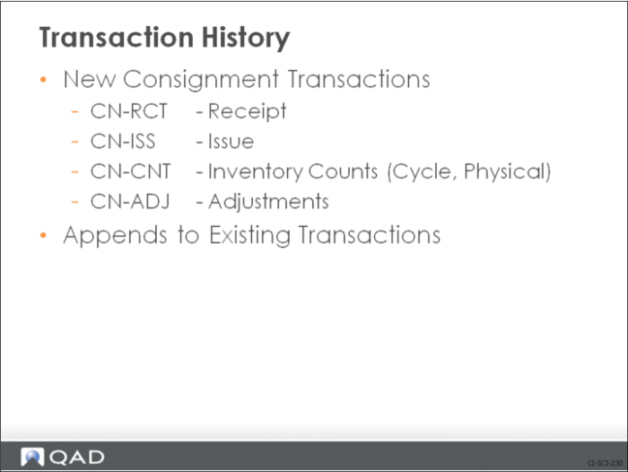Transaction History