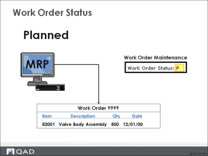 Work Order Processing